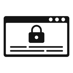 Web lock authentication icon. Simple illustration of web lock authentication vector icon for web design isolated on white background