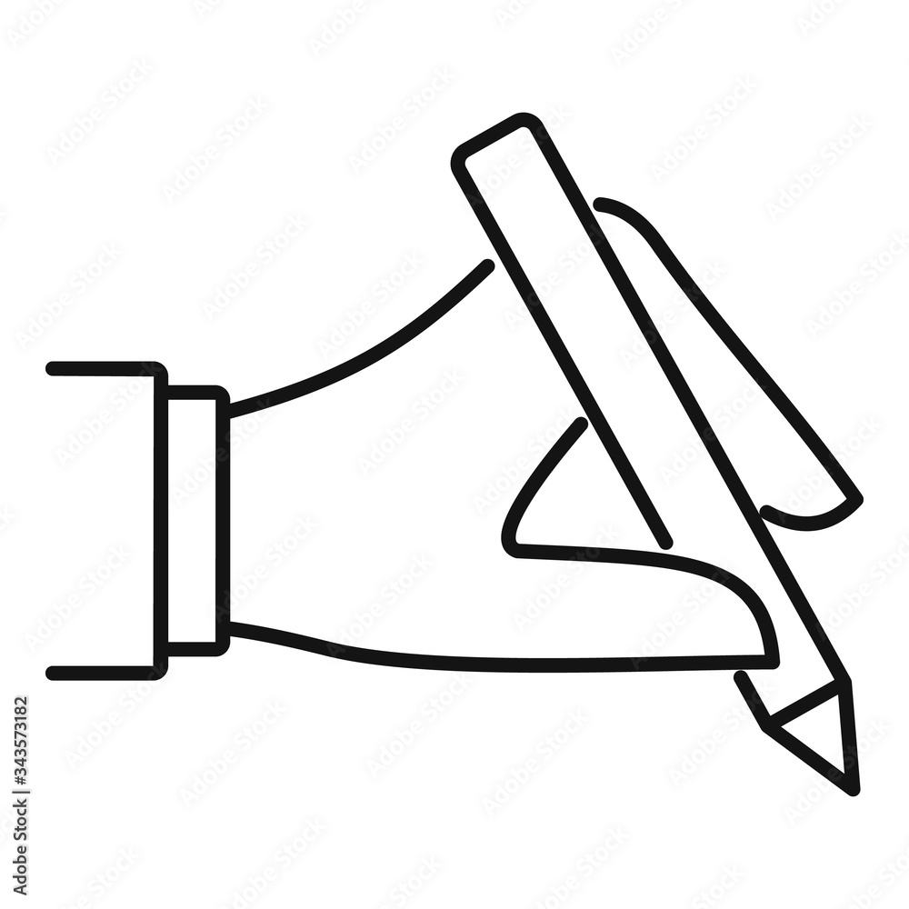 Poster pen biometric authentication icon. outline pen biometric authentication vector icon for web design i