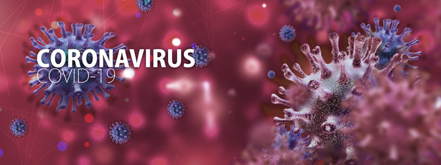 virus cell neon background  - obrazy, fototapety, plakaty