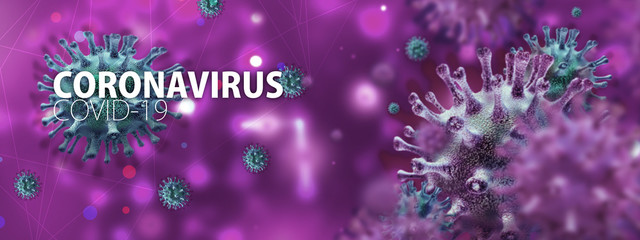 virus cell neon background 