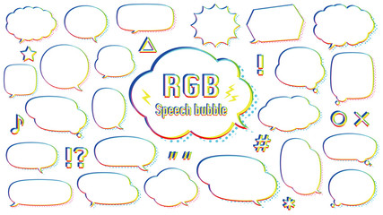 RGB speech bubble illustration