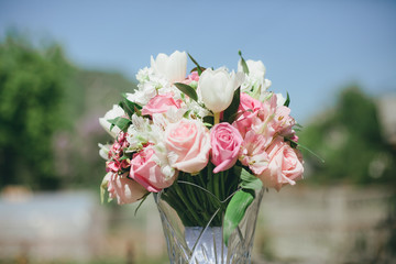 bouquet, wedding, bride, background, isolated, white, beautiful, flowers, floral, green, dress, rose, rustic, nature, beauty, woman, girl, decoration, flower, happy, celebration