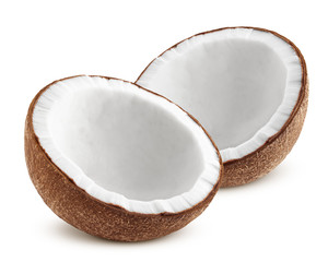 coconut, isolated on white background, full depth of field, clipping path