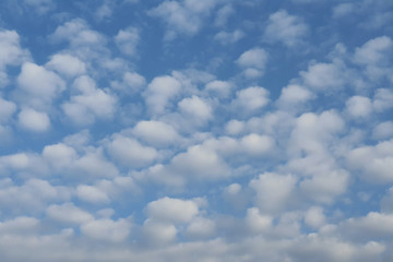 clouds, blue sky background design elements. Pantone Classic Blue.