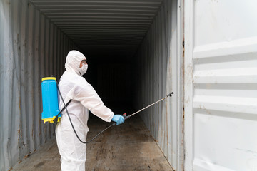 Disinfecting of storage container to prevent COVID-19