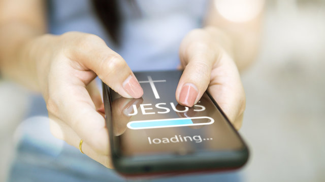 Woman using and sending message on smartphoneat outdoor ,touching smartphone screen