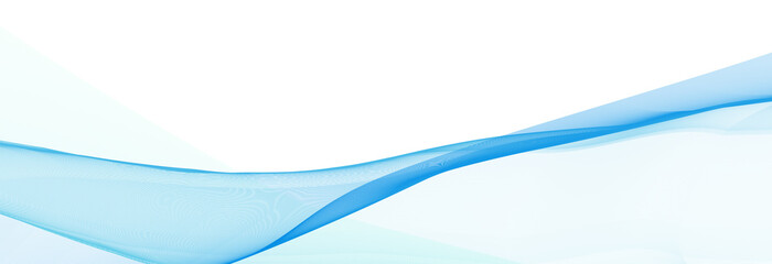 Background with transparent wave from blue to light cyan