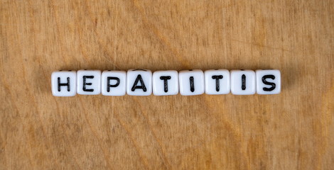 cube words on the wooden table