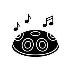 Handpan black glyph icon