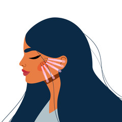 Facial cosmetic procedure. Female face and syringe capsules. Beauty industry and injection concept. mouth line injections. Facial fillers, vitamin injections.