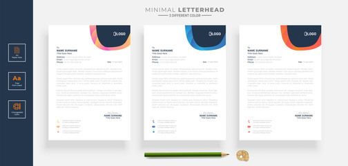 Elegant Letterhead Design Template with Minimalist Style