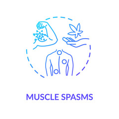Muscle spasms concept icon