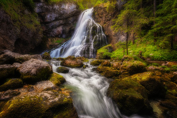 Fototapeta premium Gollinger Waterfall in Austria by Autumn
