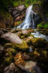 Gollinger Waterfall in Austria by Autumn