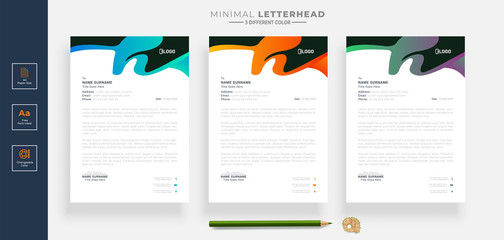 Elegant Letterhead Design Template with Minimalist Style