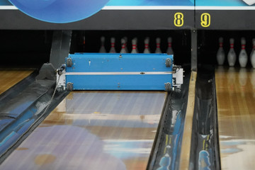 Exiting closeup view of the majestic sport of bowling