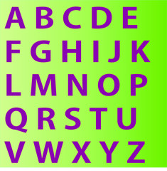 vector illustration of colorful alphabet