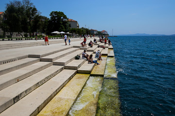 Zadar Sea Organ in Croatia, on the coast of the Adriatic Sea