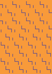 purple zig zag canvas texture in orange background 
