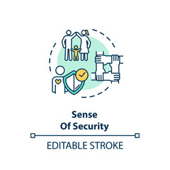 Sense of security concept icon
