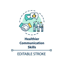 Healthier communication skills concept icon