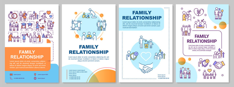 Family relationship brochure template