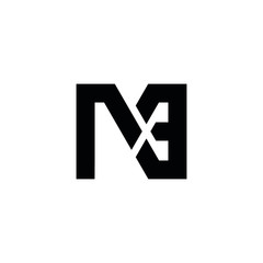 ME M E letter logo design icone