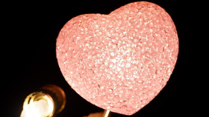 love heart symbol on black background
