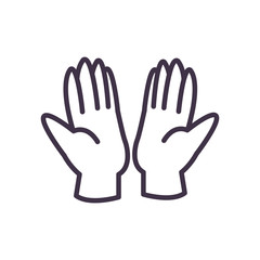 Isolated sign with hands line style icon vector design