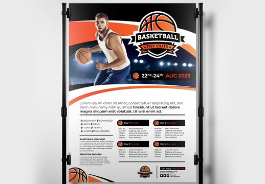 College Basketball Poster Layout