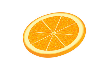 Orange slice isolated on white background