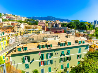 The center of Genova , Ligurian Sea , Liguria , Italy