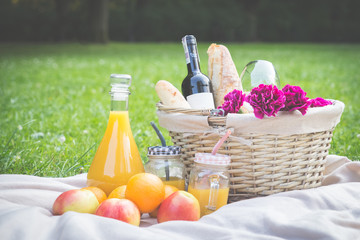A small picnic in the garden