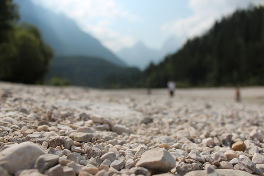 Alpine river bed