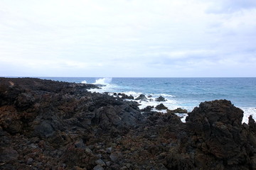 Fototapeta na wymiar Beautiful rough seascape of Tenerife, Spain