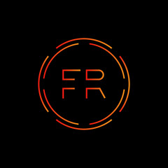 Fototapeta premium Initial Letter FR Logo Design Vector Template. Creative Linked Alphabetical FR Logo Vector