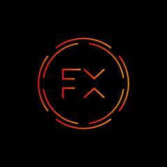 Initial Letter FX Logo Design Vector Template. Creative Linked Alphabetical FX Logo Vector