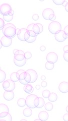 Pink colored background with purple bubbles. Wallpaper, texture purple balloons. 3D illustration