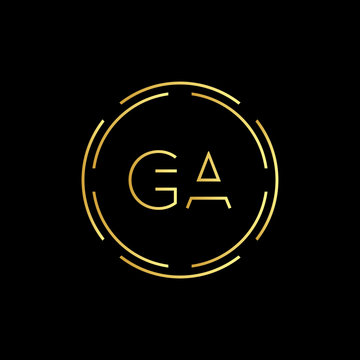 Initial Letter GA Creative Logo Design vector Template. Digital Luxury Letter GA logo Design