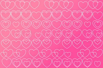 Abstract of the Double Heart shaped pattern pink gradients background Use for computer website Illustration