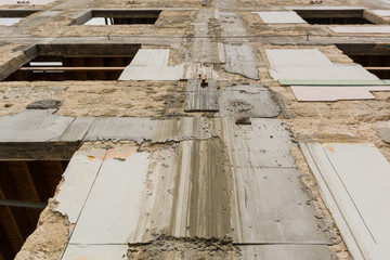 Tattered Building Wall During Construction