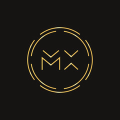 Initial MX letter Logo Design vector Template. Abstract Letter MX logo Design