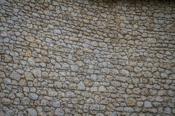 Stone wall in a close up