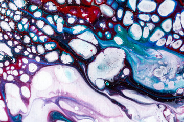 Modern multicolor abstract pattern with acrylic paints.