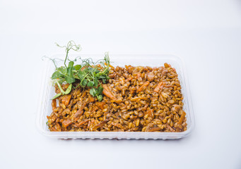 vegetable cutlets with cabbage on a plate. potato fritters