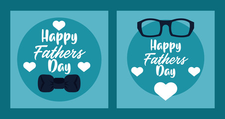 happy fathers day card with eye glasses