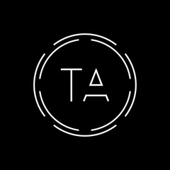 Initial Letter TA Logo Creative Typography Vector Template. Circle Letter TA Logo Design