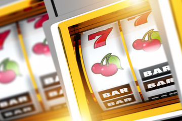 Casino Slot Machines Concept Illustration