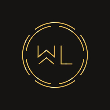 Creative Letter WL Logo Creative Typography Vector Template. Abstract Circle Letter WL Logo Design.