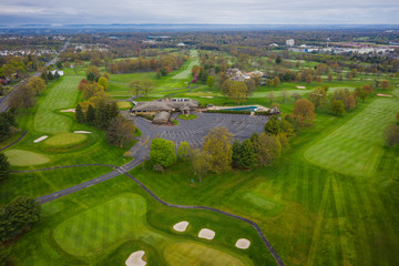 Aerial of Golf Course in New Jersey 